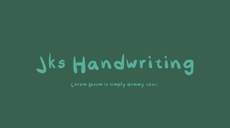 Jks Handwriting Font