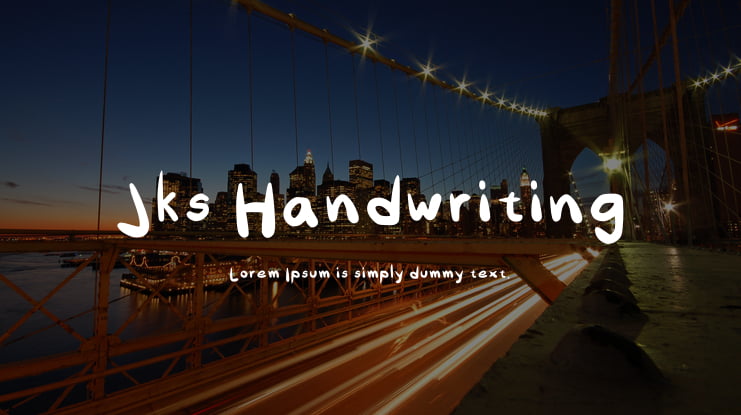 Jks Handwriting Font