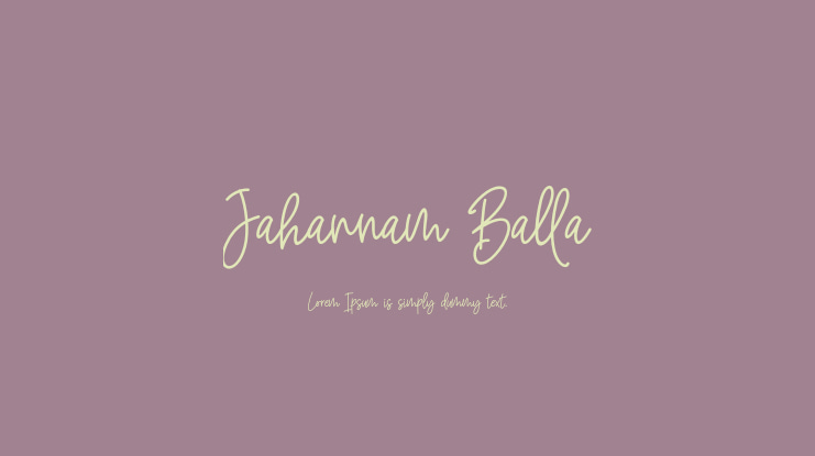 Jahannam Balla Font