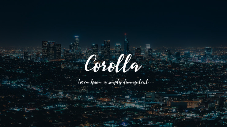 Corolla Font