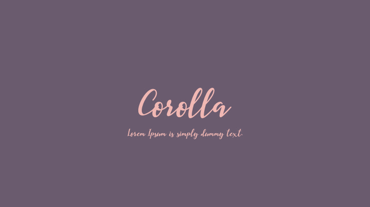 Corolla Font