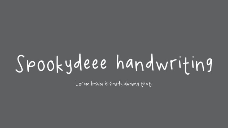 Spookydeee_handwriting Font