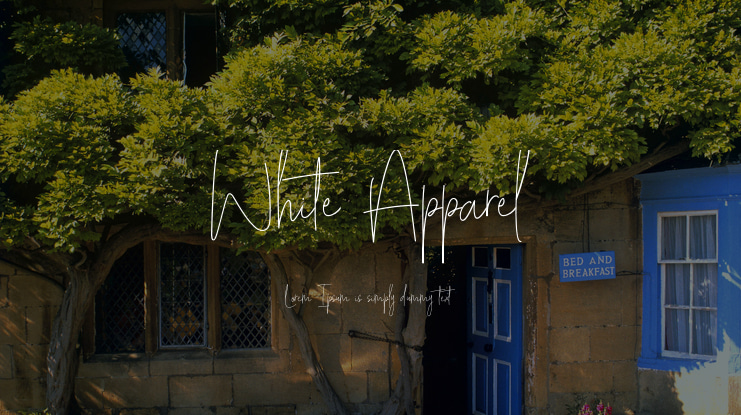 White Apparel Font