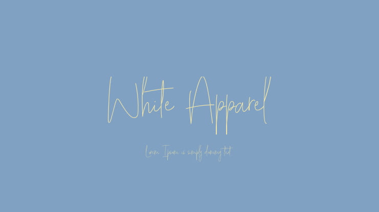 White Apparel Font
