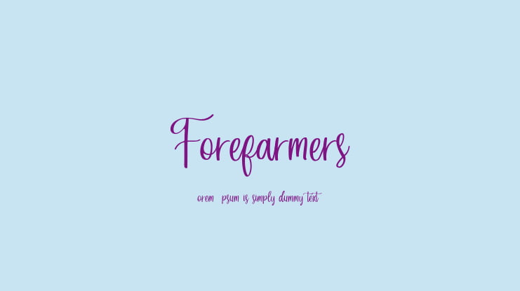 Forefarmers DEMO Font