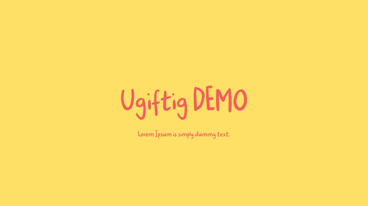 Ugiftig DEMO Font