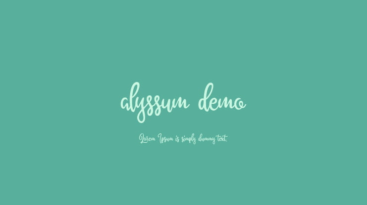 alyssum demo Font
