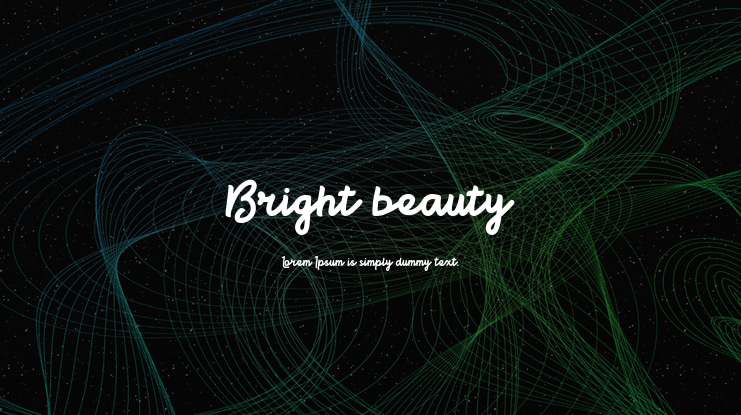Bright beauty Font