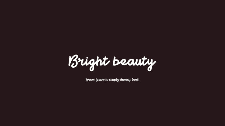 Bright beauty Font