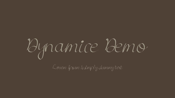 Dynamice Demo Font