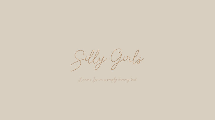 Silly Girls Font