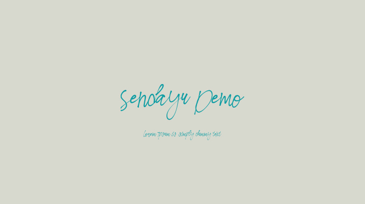 Sendayu Demo Font