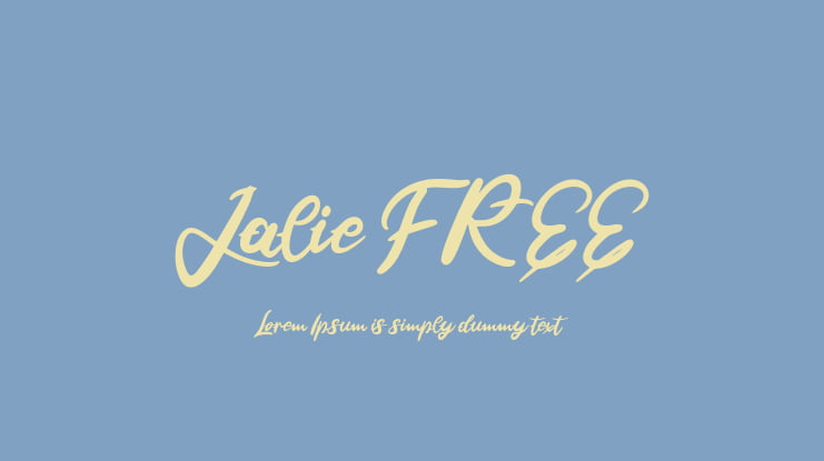 Jalie FREE Font