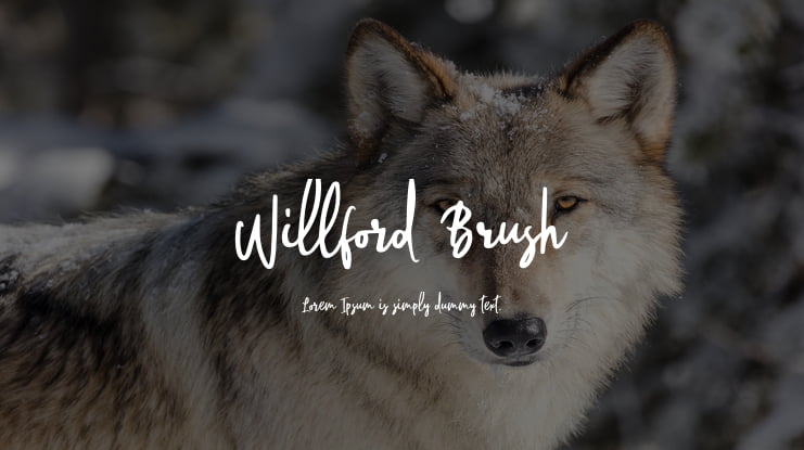 Willford Brush Font