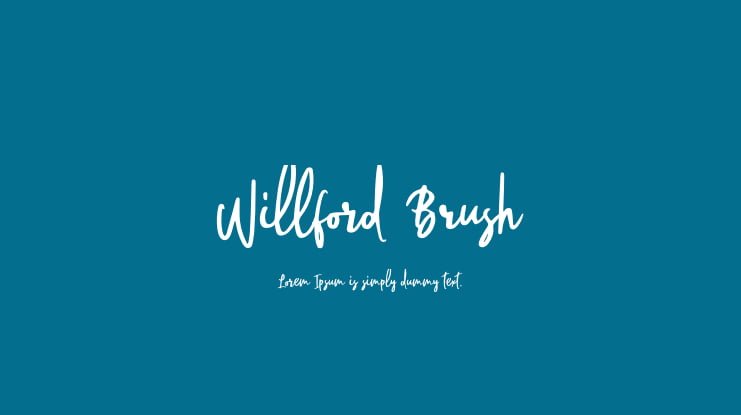 Willford Brush Font