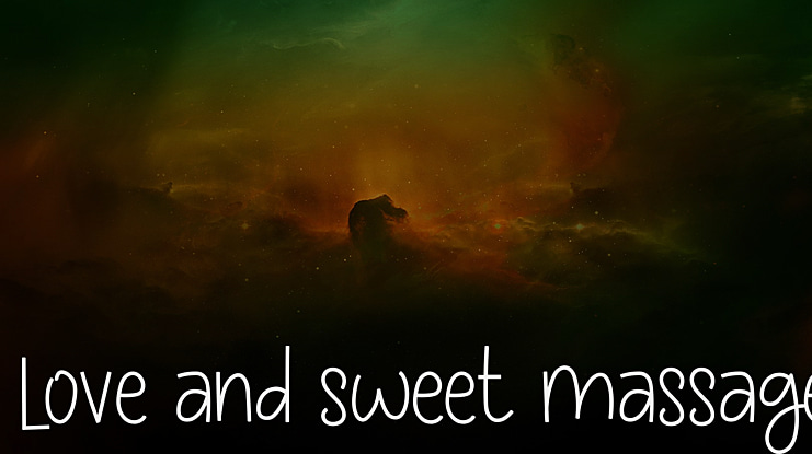 Love and sweet massage Font