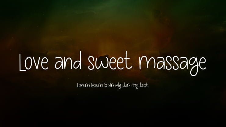 Love and sweet massage Font