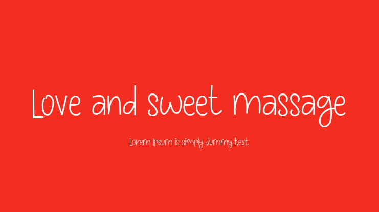 Love and sweet massage Font