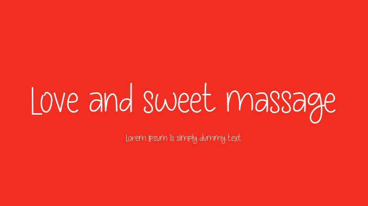 Love and sweet massage Font