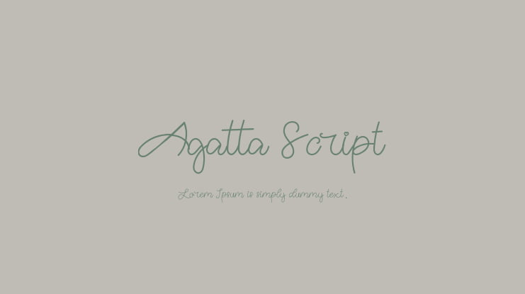 Agatta Script Font
