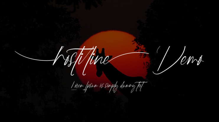 Hostiline Demo Font