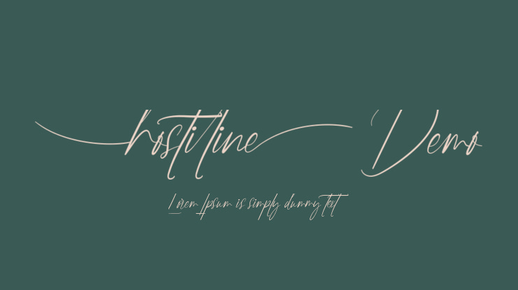 Hostiline Demo Font
