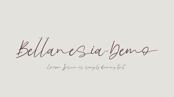 Bellanesia-Demo Font