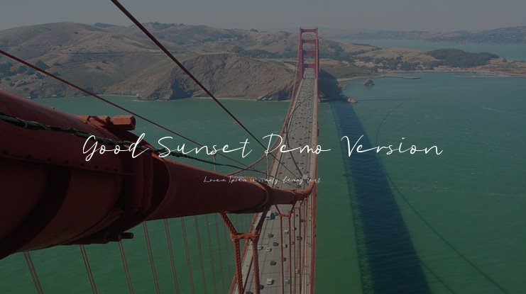 Good Sunset Demo Version Font