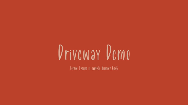 Driveway Demo Font