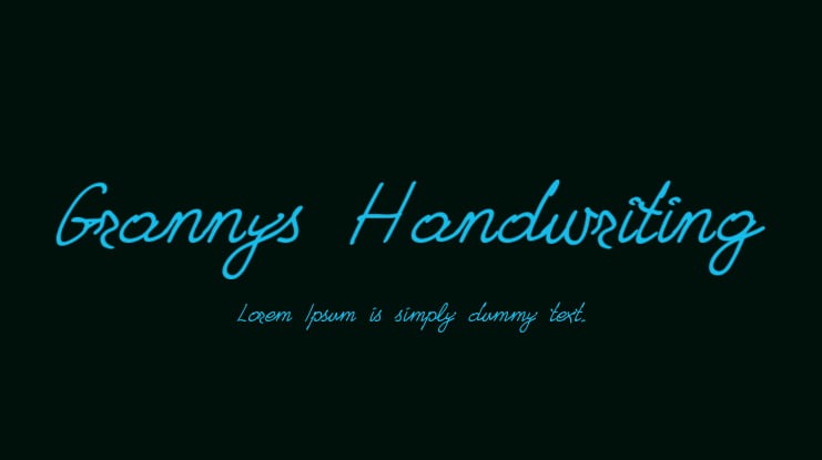 Grannys Handwriting Font