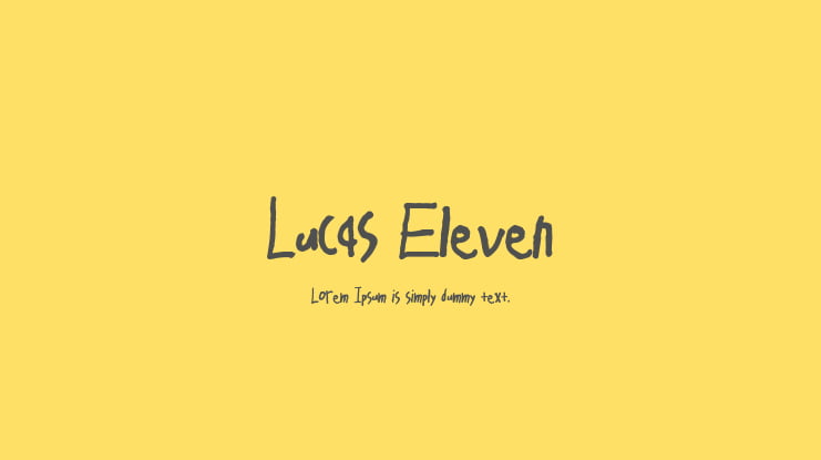 Lucas Eleven Font