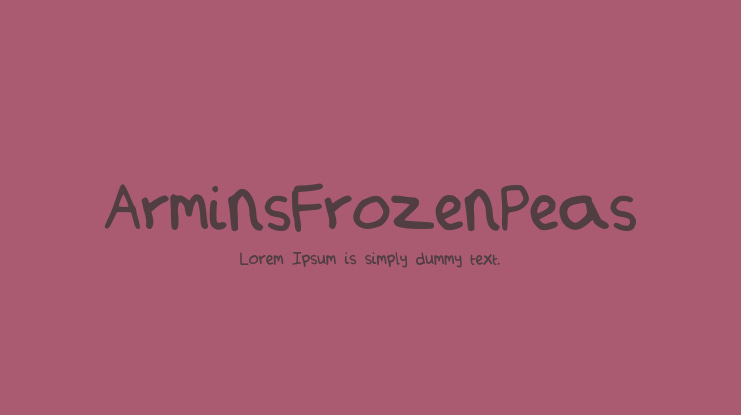 ArminsFrozenPeas Font