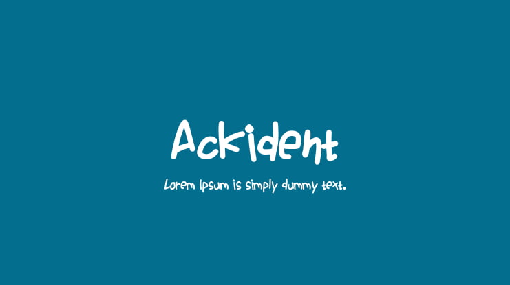 Ackident Font