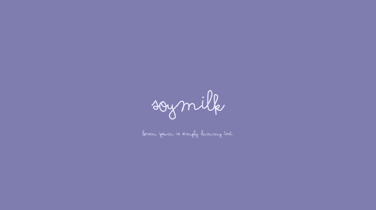 Soymilk Font