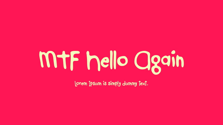 MTF Hello Again Font