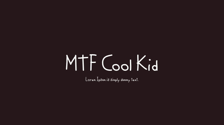 MTF Cool Kid Font