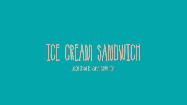 Ice Cream Sandwich Font