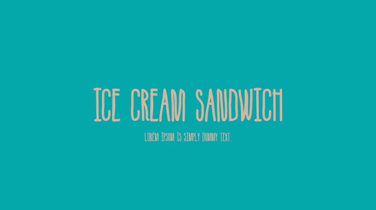 Ice Cream Sandwich Font