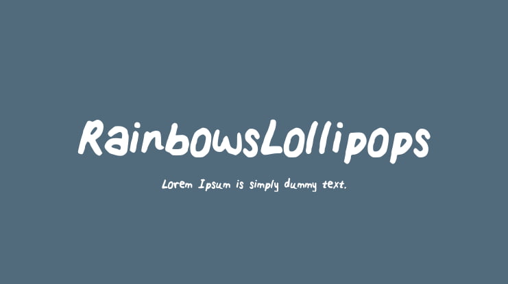 RainbowsLollipops Font