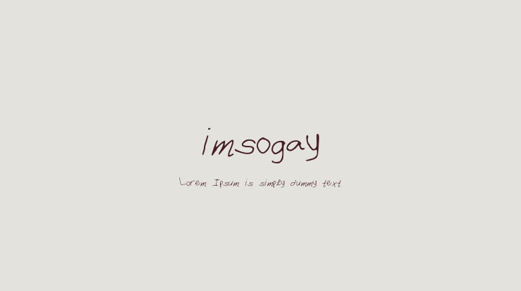 imsogay Font