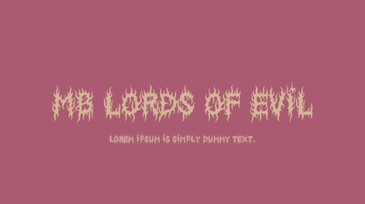 MB Lords Of Evil Font
