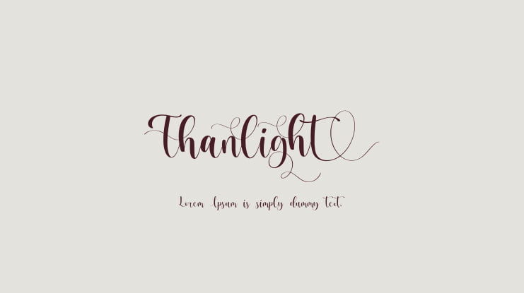 Thanlight Font