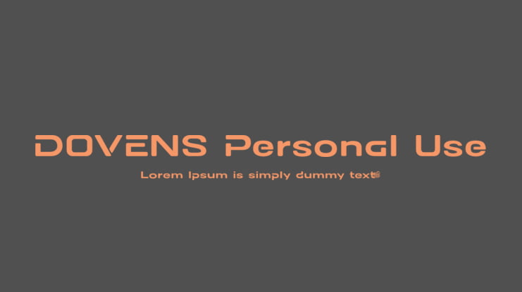 DOVENS Personal Use Font Family