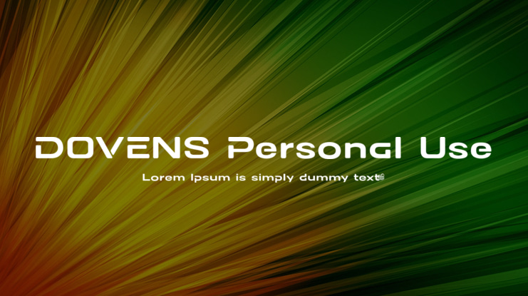 DOVENS Personal Use Font Family