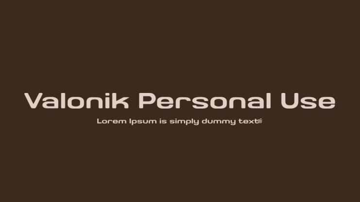 Valonik Personal Use Font Family