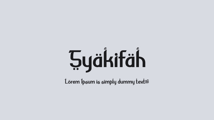 Syakifah Font