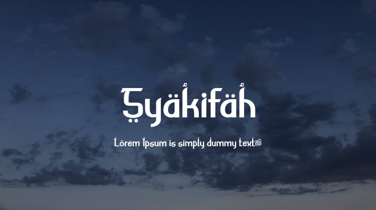 Syakifah Font