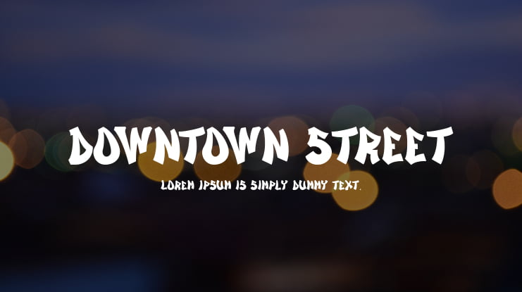 Downtown Street Font