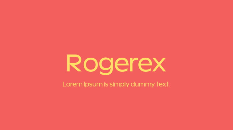 Rogerex Font Family