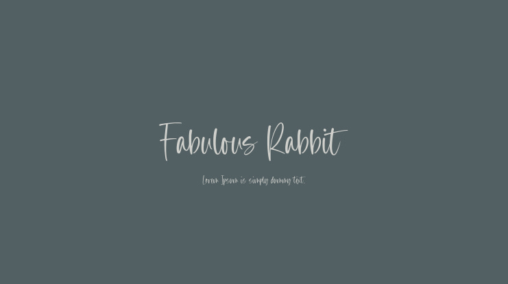 Fabulous Rabbit Font